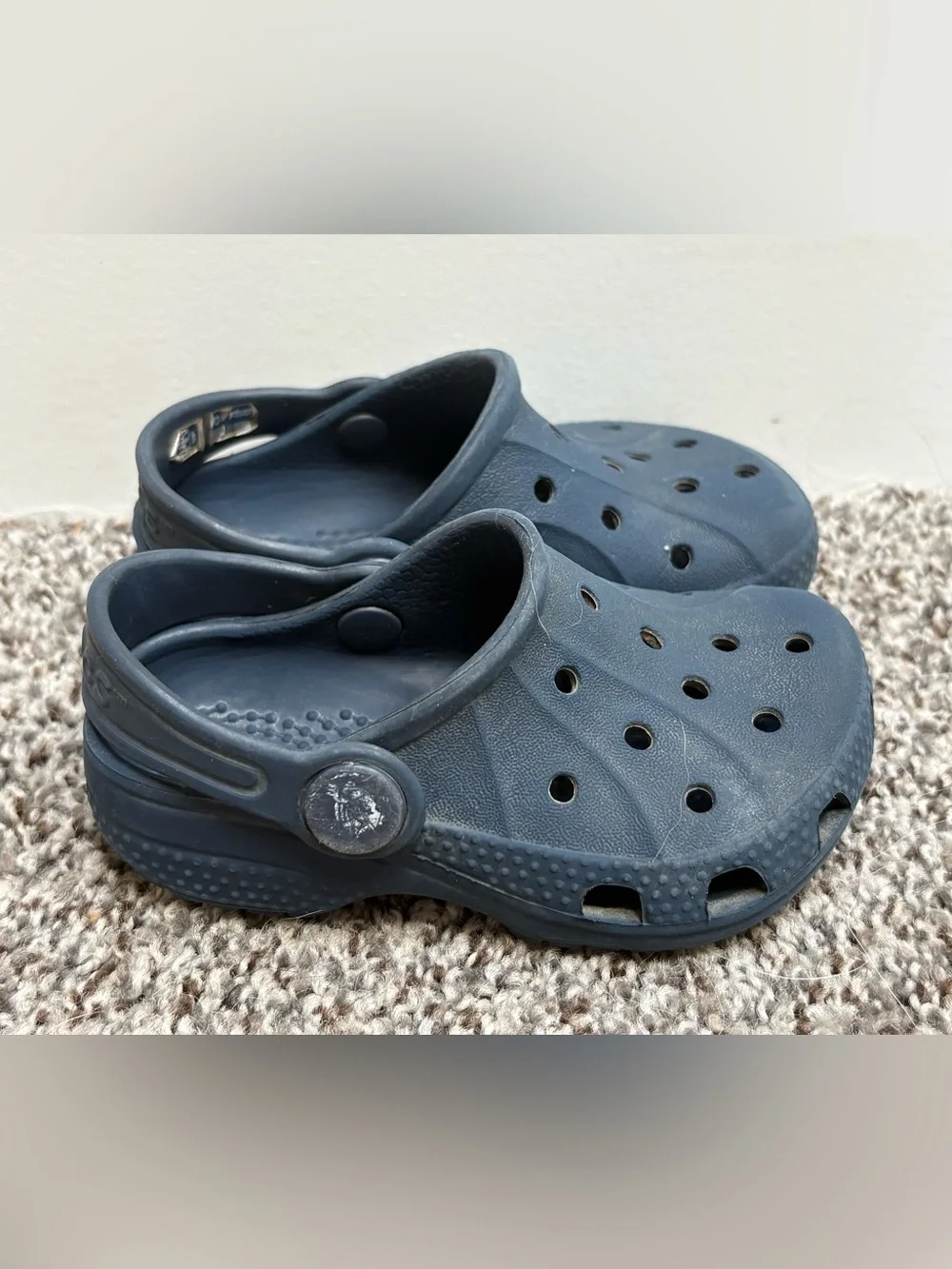 CROCS Waterproof Slip On Toddler Navy Blue Classic Clog Size 4.5c